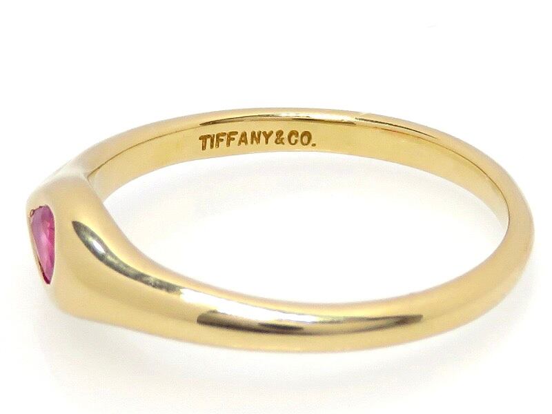 ティファニー ルビー ダイヤモンド リング #8 750 (K18YG) レディース TIFFANY&Co. [美品]  【ジュエリー】