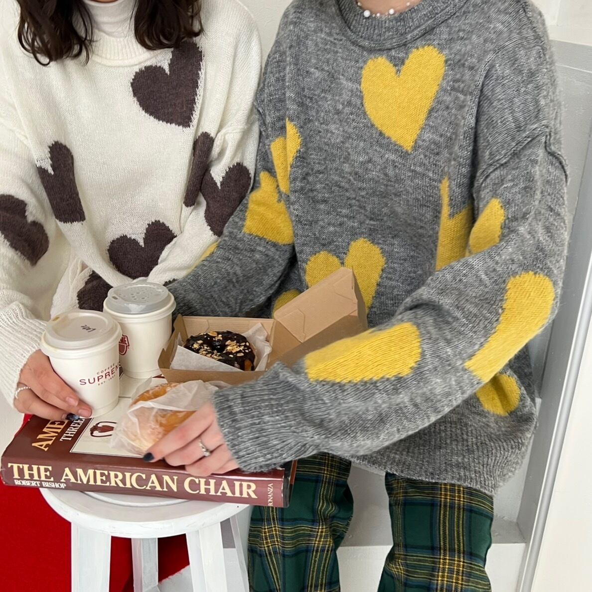 ハート柄シアーニット_LN01786