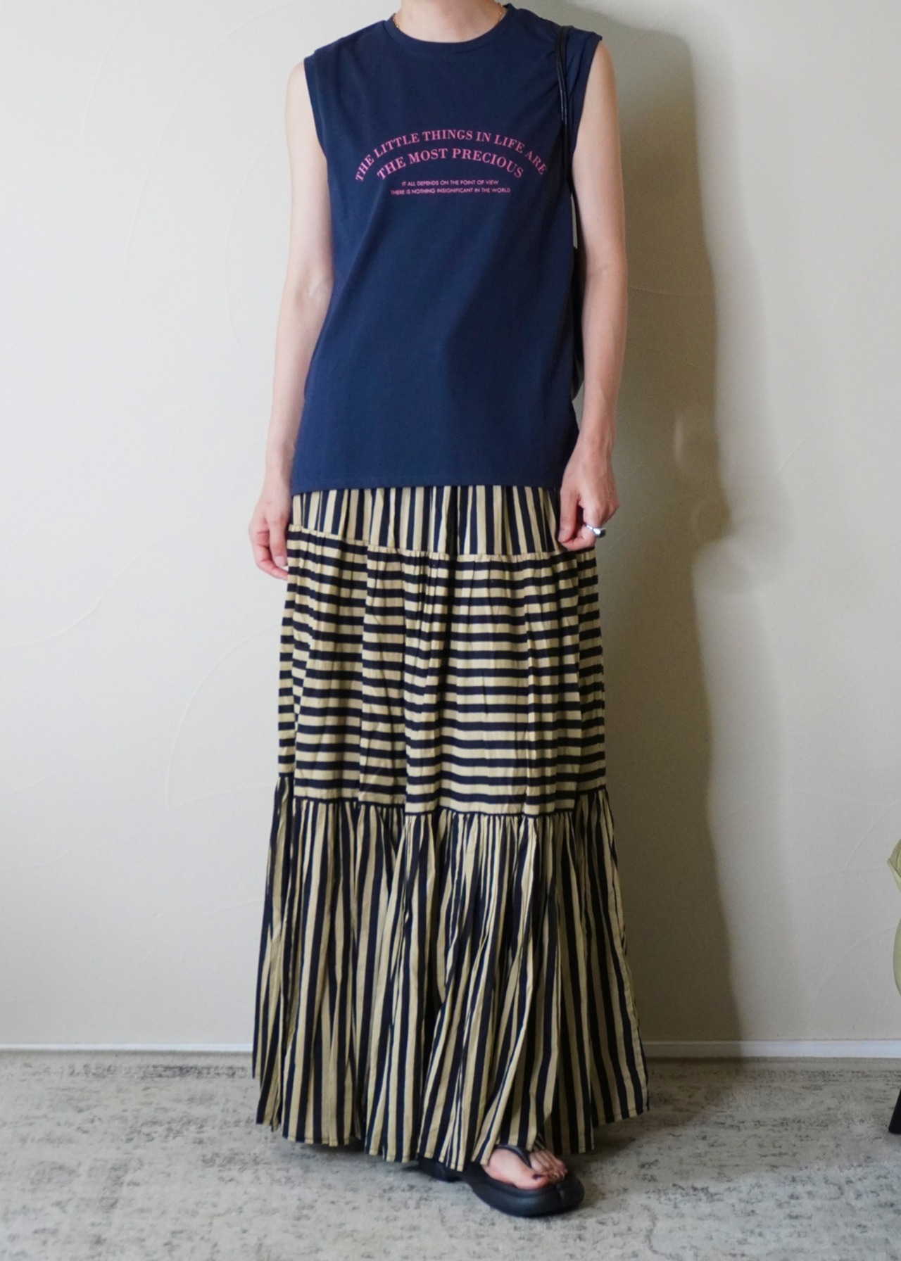 ノースリーブ　ロゴTシャツ
