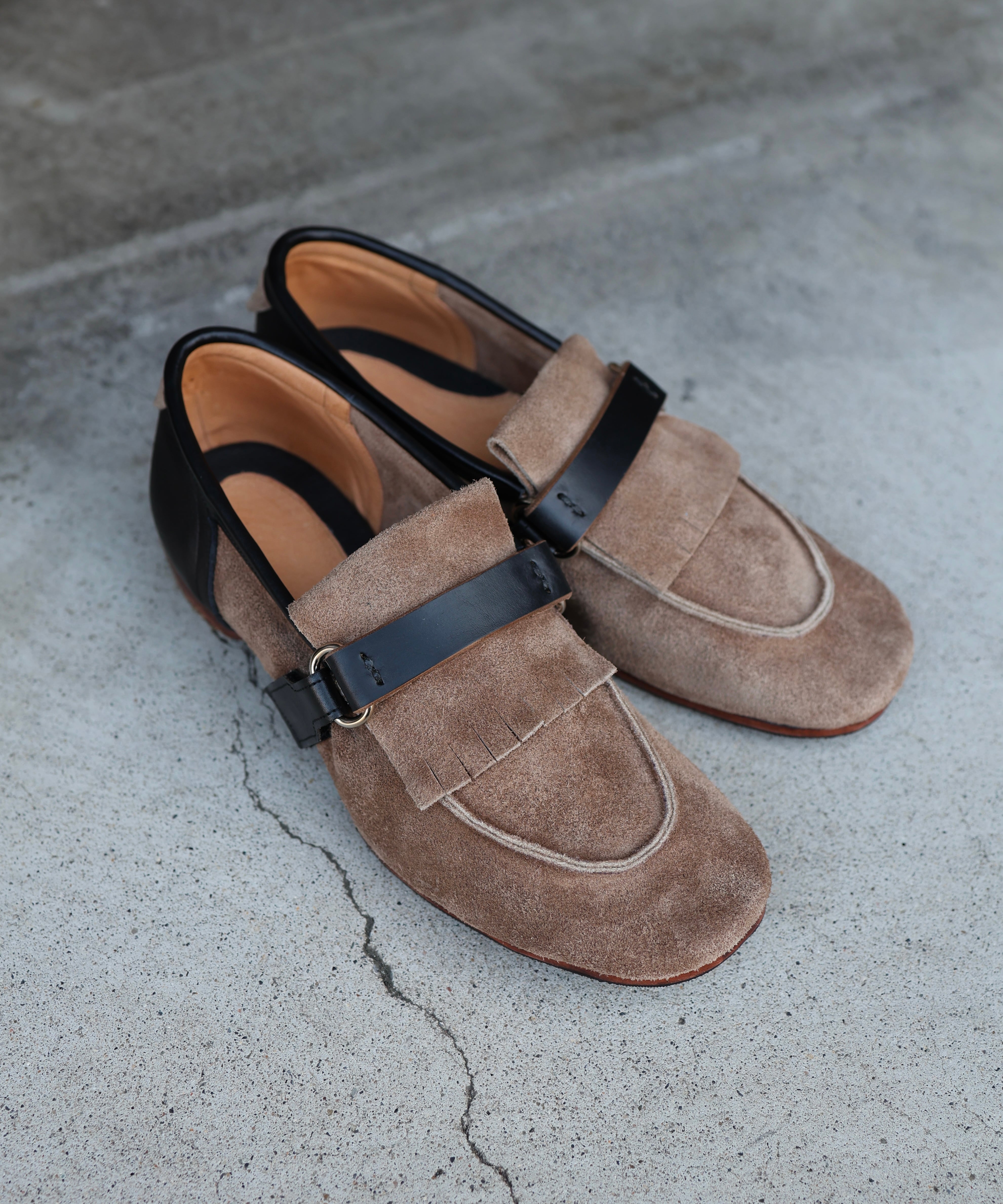 MARIEOHIRA / SHO-001 Paulownia Slipon / Black / Sole Natural