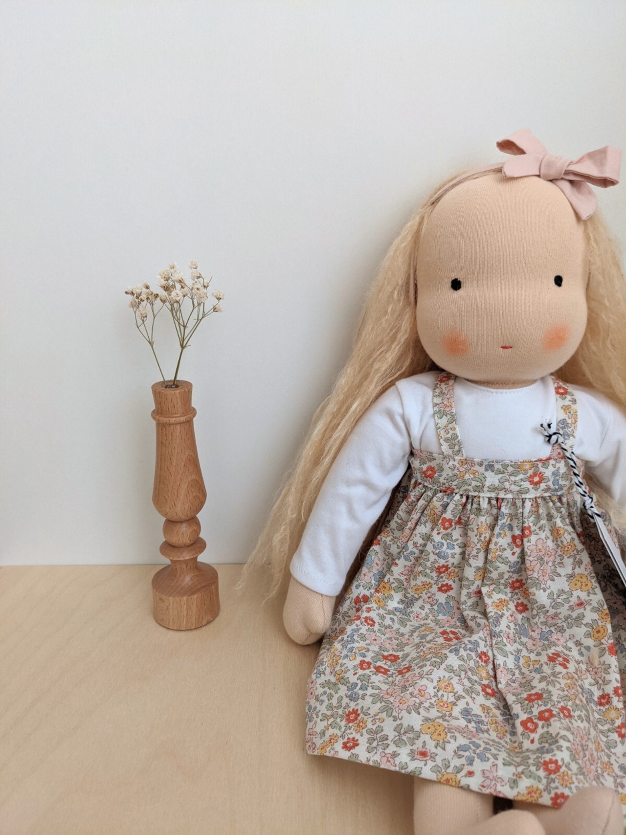 《New》Large Heirloom Courage doll - Orange Flower  / Little Kin Studio