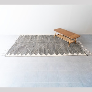 モロッコラグ・キリム Zanafi / L "150cm×287cm" Black×Off