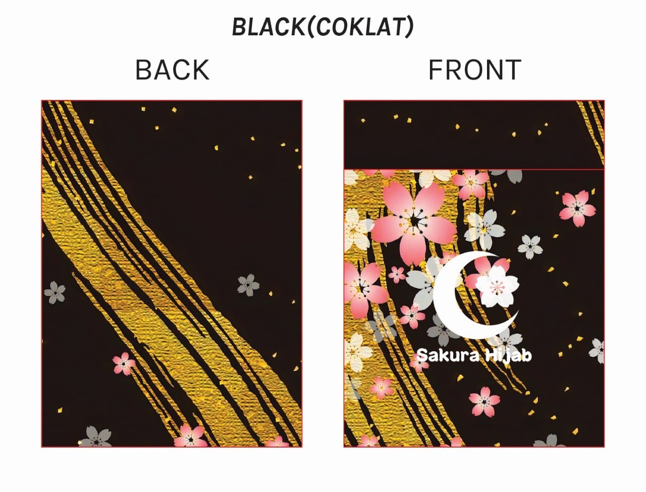 Black】Sakura Sajadah | Sakura Hijab