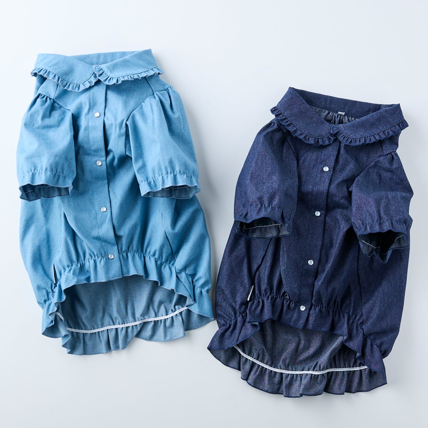 252502大型犬サイズ］デニムフリルブラウス | 犬服ブランド 2e