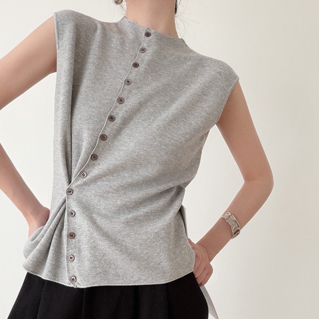 ノースリーブ サマーニットカーディガン／3col　M03044