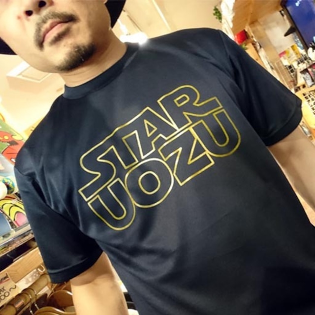 STAR UOZU "ドライ" Tシャツ　ネイビー×ゴールド