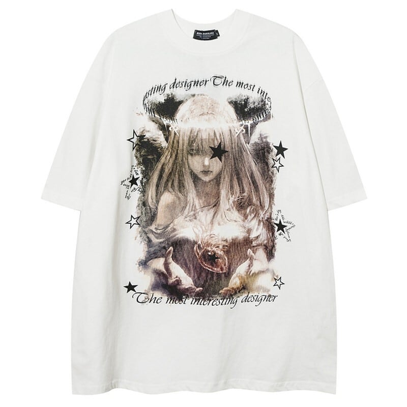 Graphic wide t-shirt r0109