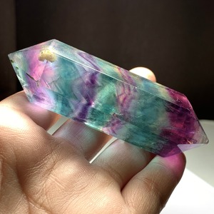 19.透明度あり♪グラデーションフローライトダブルターミネーテッドポイント