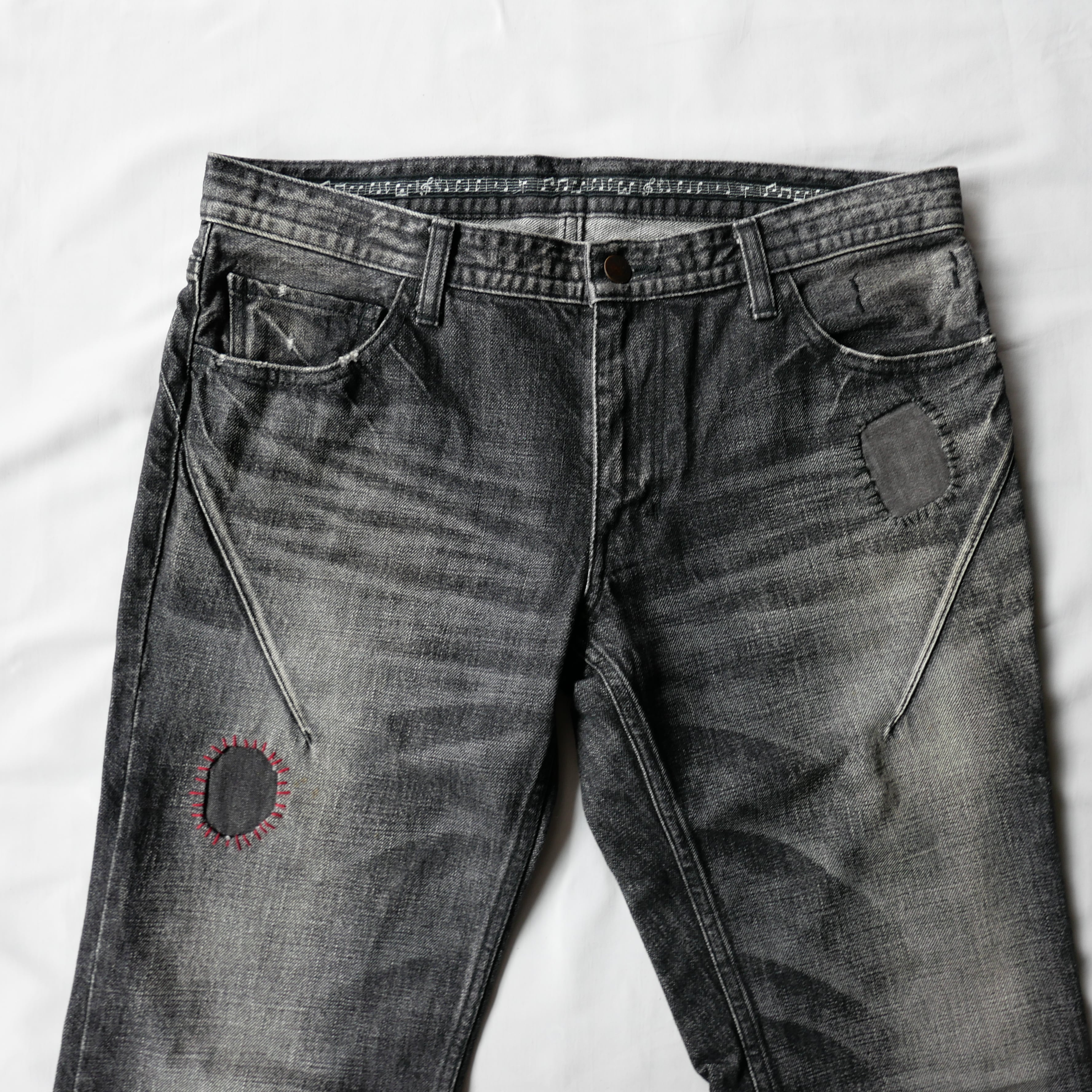 NUMBER (N)INE バイカーブラックデニム size 2×28 n(n) by NUMBER (N)INE BLACK DENIM PANTS | safarionline