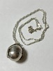 Vintage 925 Silver Ball Locket Pendant Necklace Made In Mexico