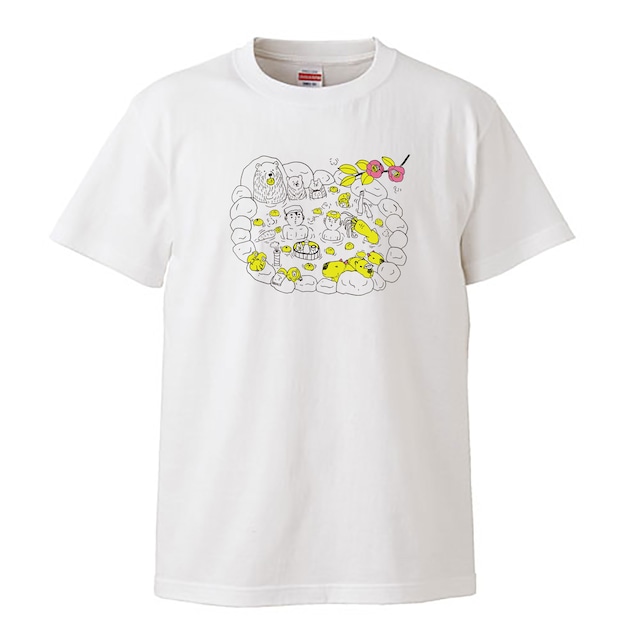 温泉 / Tシャツ / OKAME /  -WHITE / NATURAL-