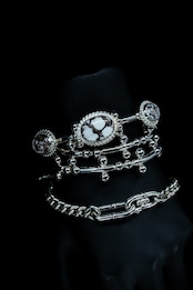 BN-115 BP Cross Junction bangle (Double Gurumetto chain)