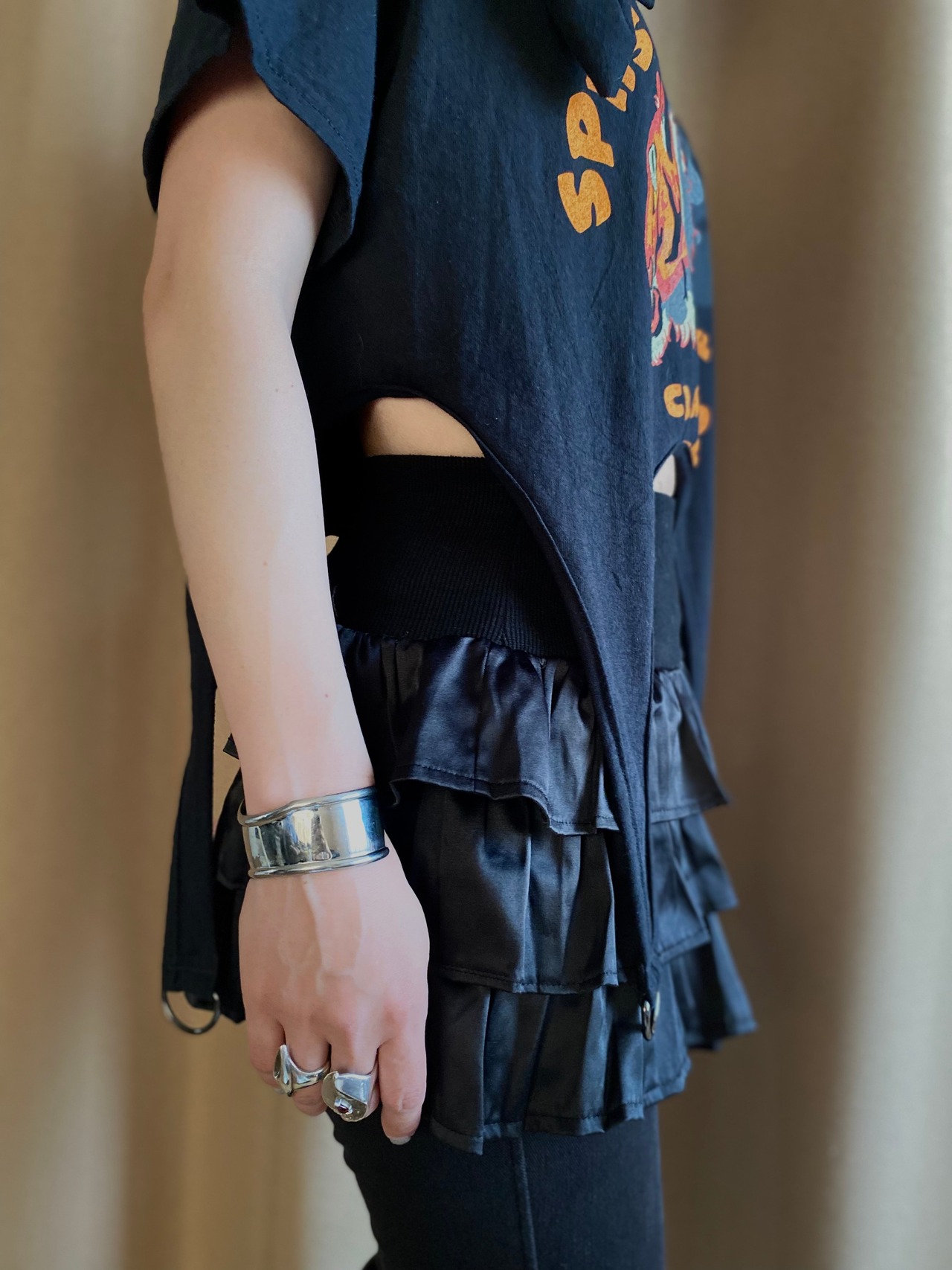 garter belt design tiger remake t shirt-4254-7