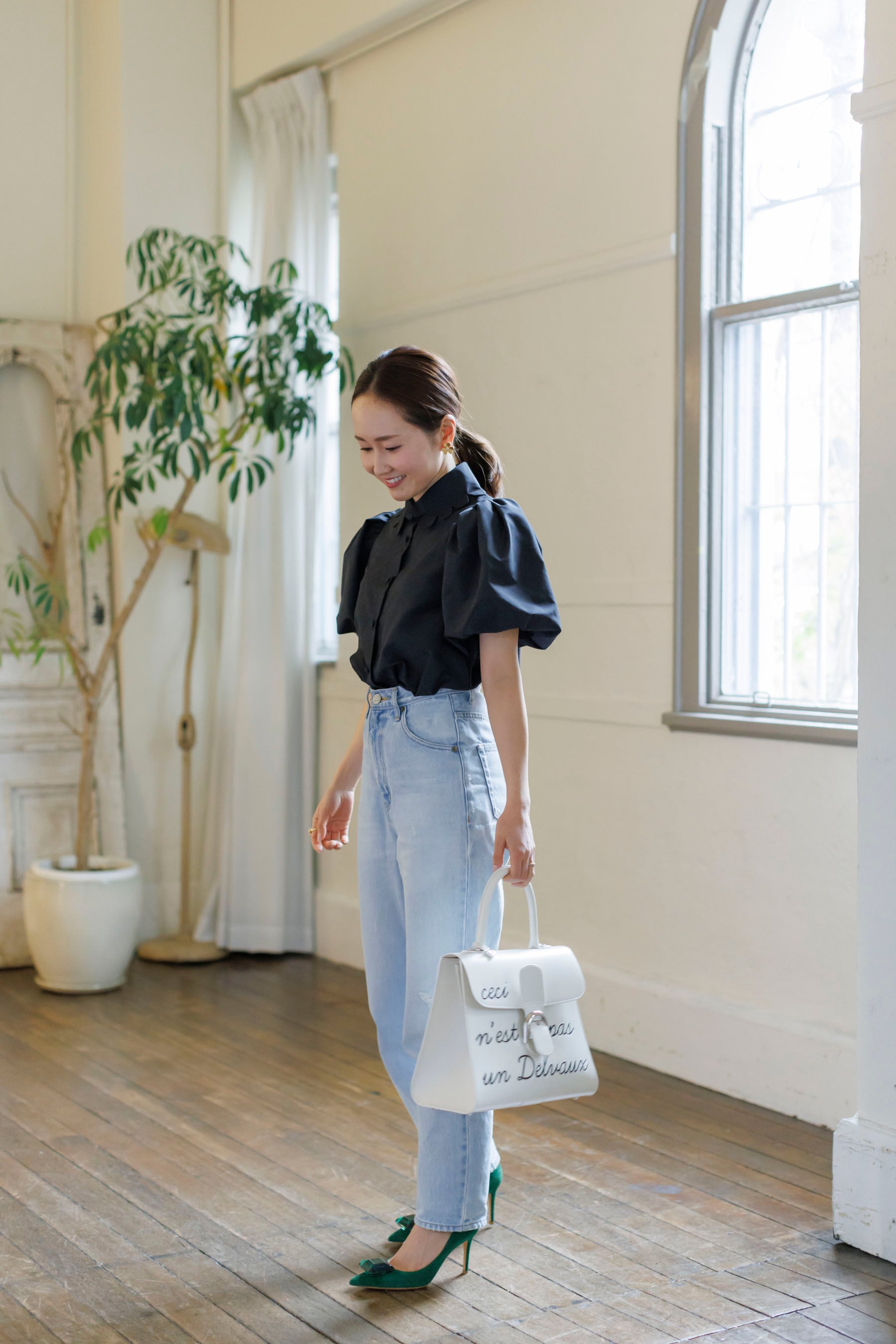 即納】調整分－Scallop balloon blouse | Bluelea