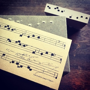 Original rubber stamp #7  (music notes)