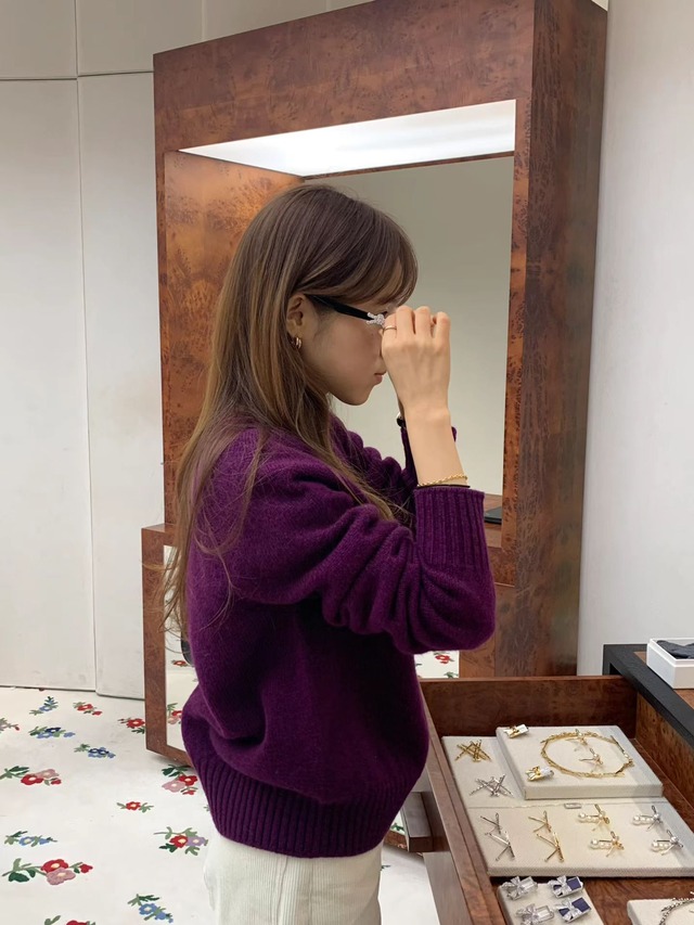 (予約) ounce / Heather shut land wool knit 4color