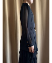 MADE IN JAPAN black sheer sleeve jacket-4736-6