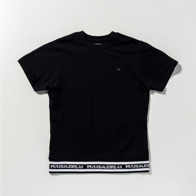 【1PIU1UGUALE3 RELAX】裾ロゴ コットン 半袖Tシャツ 1PIU1UGUALE3 RELAX ウノピゥウノウグァーレトレ リラックス 裾