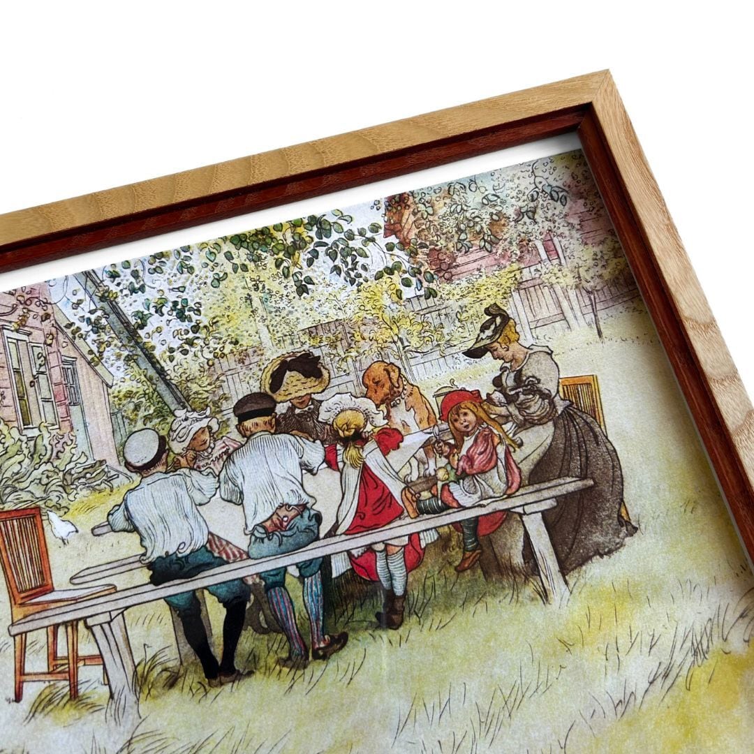 カール・ラーション フレーム付きポスター 大きな白樺での朝食 | hmm