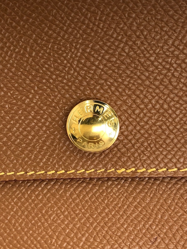 HERMES エルメス アラジフ カードケース ブラウン レザー vintage ヴィンテージ オールド 8sjvrs