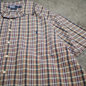 POLO RALPH LAUREN ADAMS check open collar shirt
