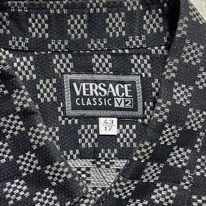 vintage VERSACE CLASSIC V2 plaid pattern shirt