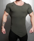 YUREI X Prometheus 2.0 – asymmetric V neck ARMY GREEN