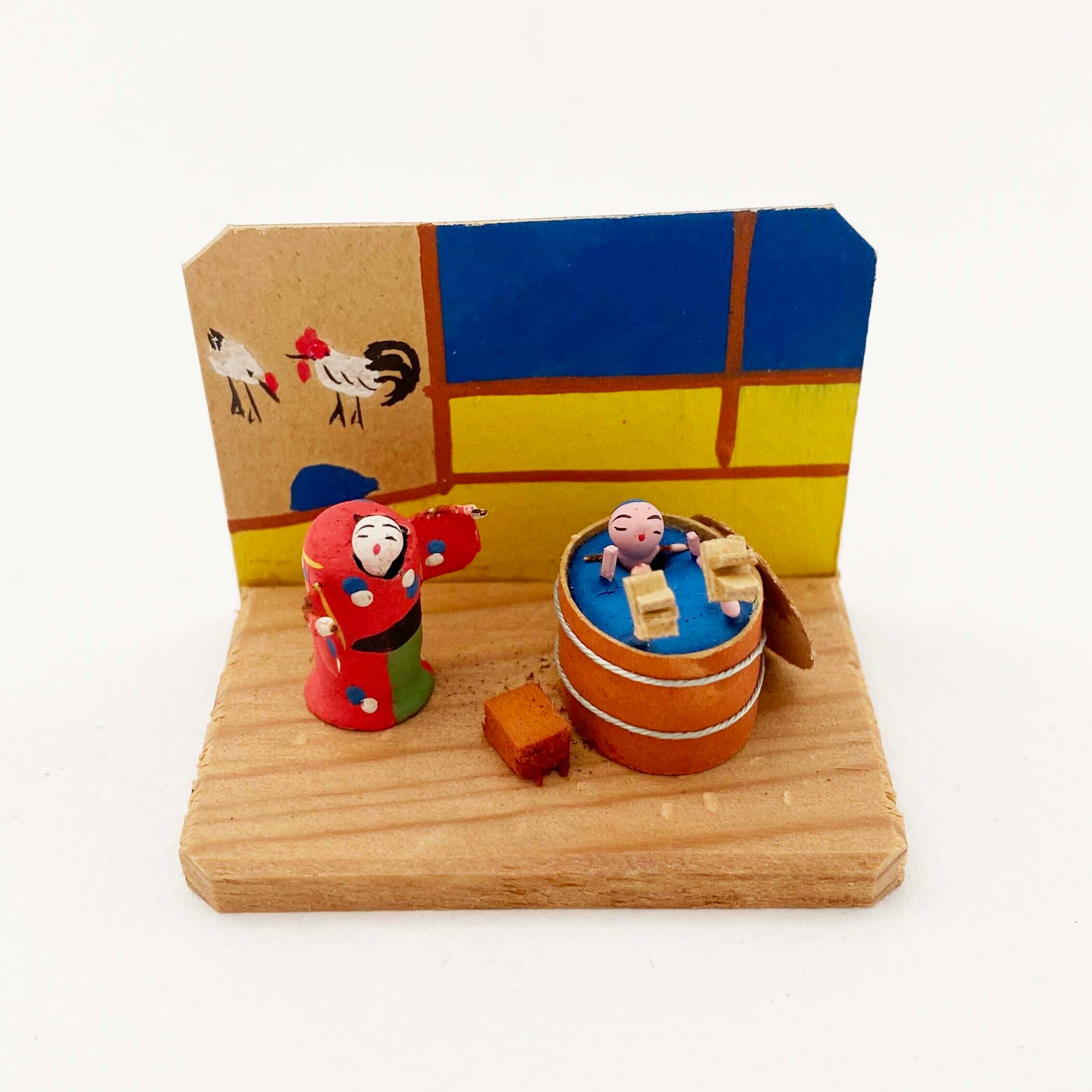 豆玩具「風呂屋」下駄あり
