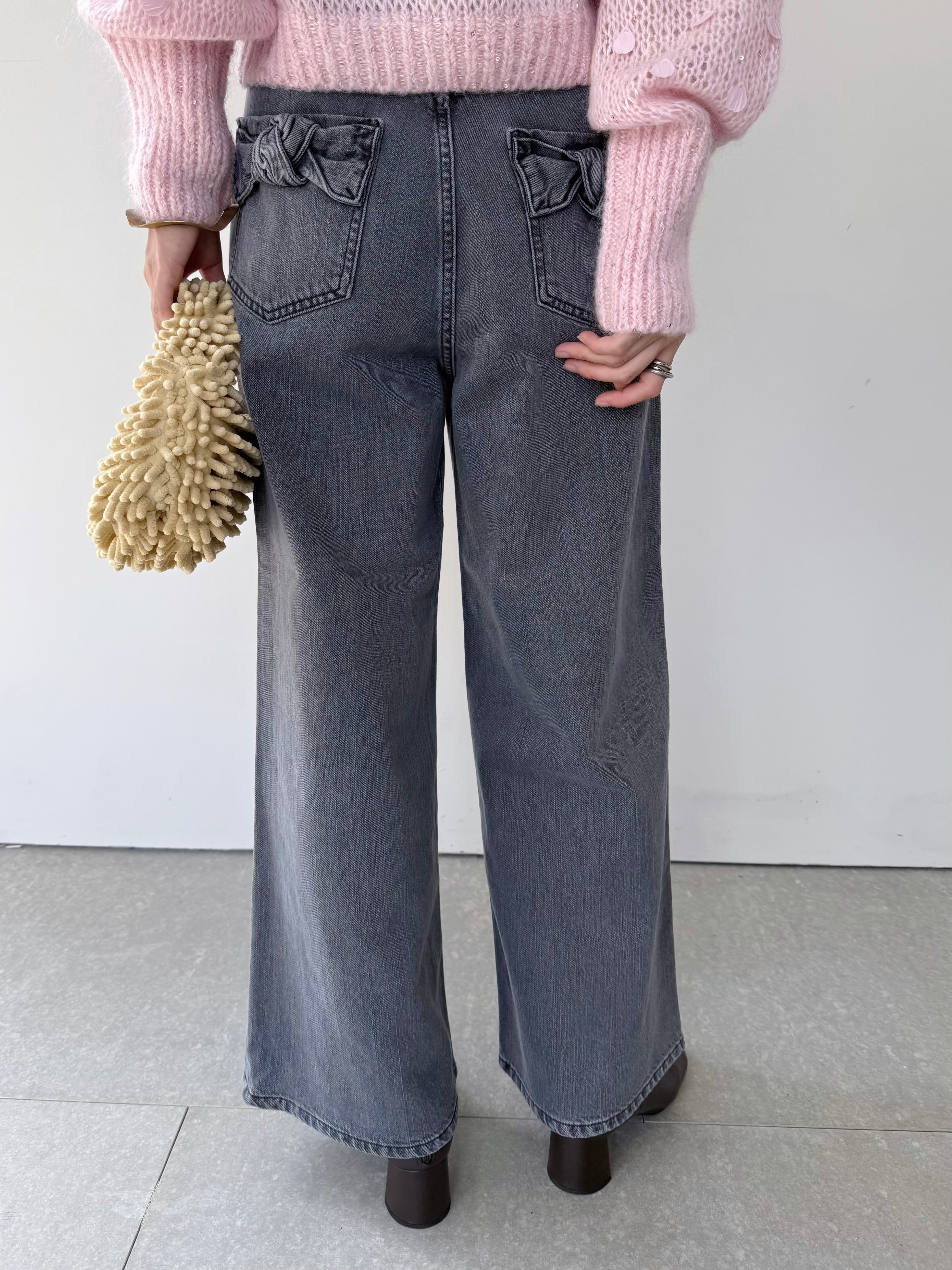 MUVEIL リボンデニムパンツ | KOKO