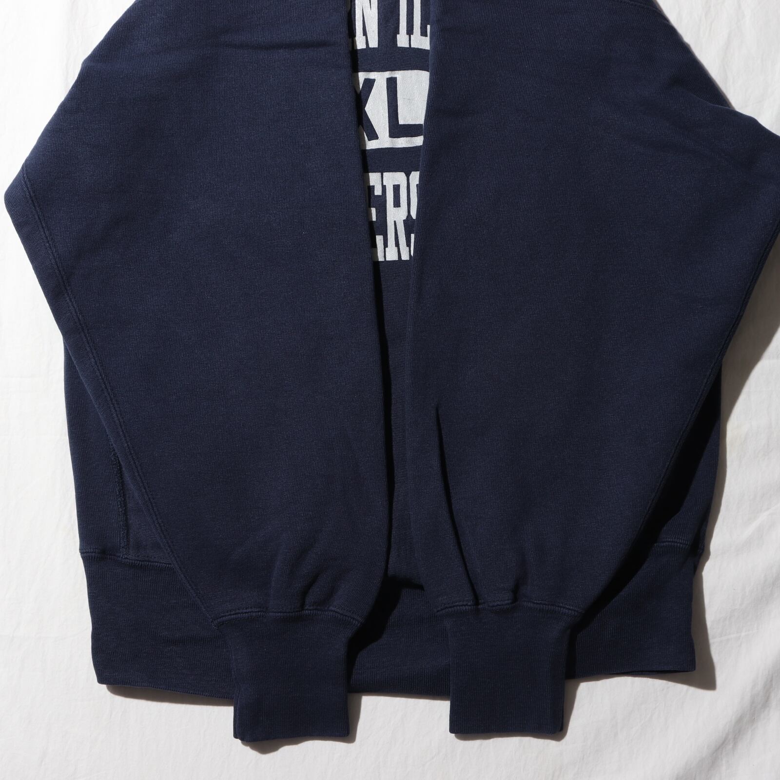 美品 XL 三段 カプセル ネイビー 90s USA リバースウィーブ 