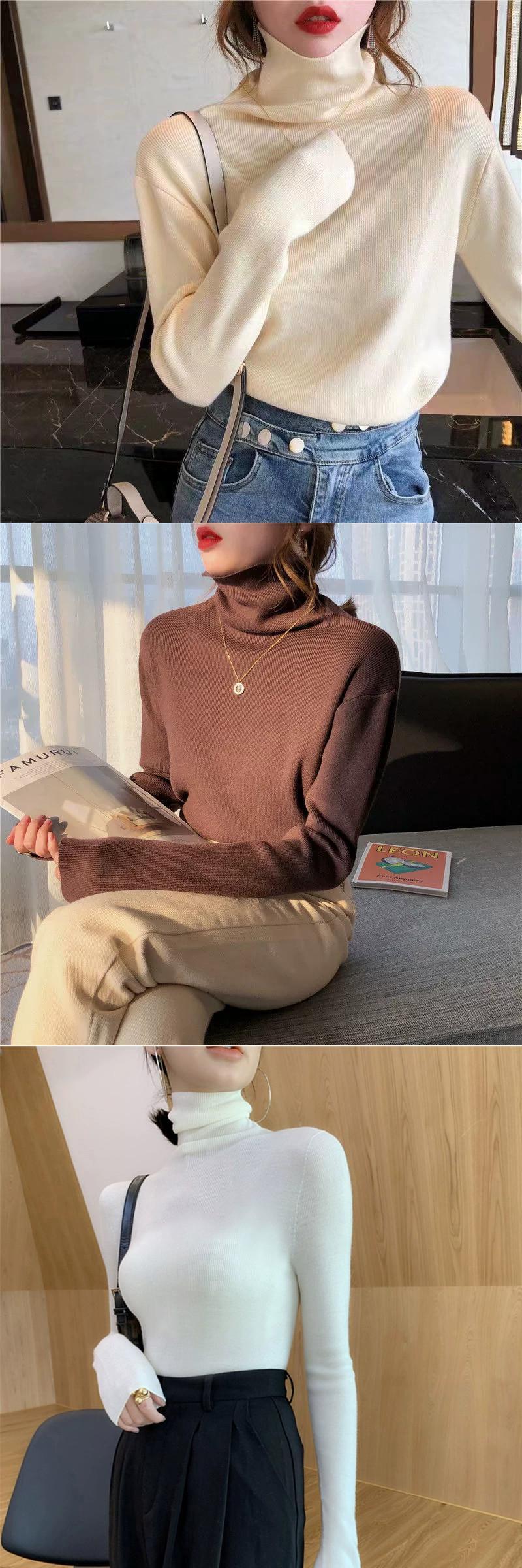 秋と冬の婦人服アボカドグリーンパイルハイカラーボトミング