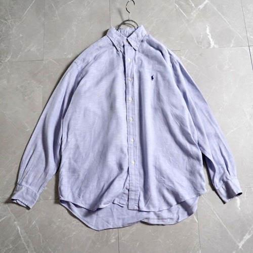 Ralph Lauren BLAKE 90s "Cotton Linen" ラルフローレン コットンリネン 長袖シャツ Mサイズ 90s Ralph Lauren BLAKE 90s "Cotton Linen" ラルフローレン コットンリネン 長袖シャツ Mサイズ 90s