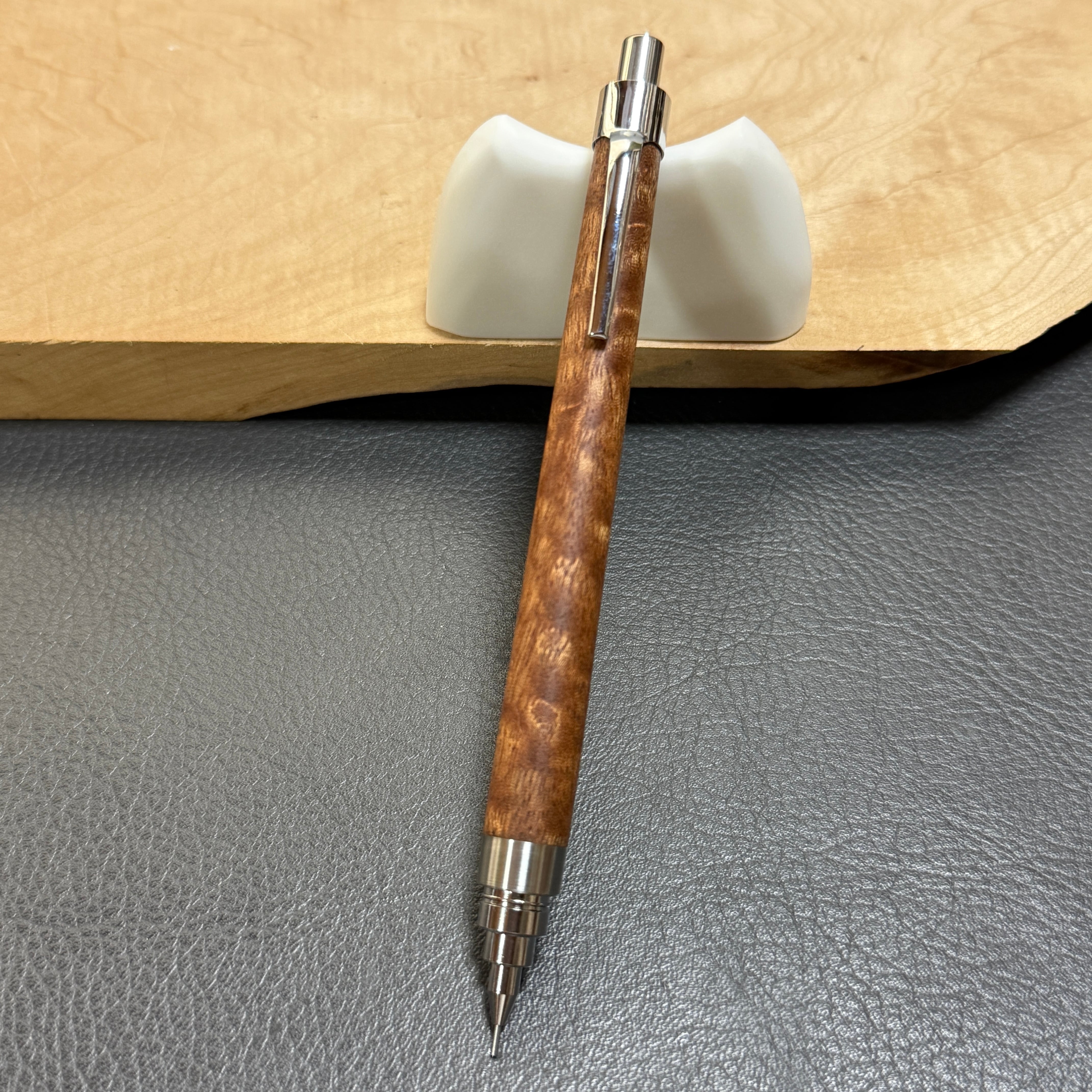 36アンボイナバール源平柄 PG-5用木軸 強低重心テーパータイプ ステンレス handwood