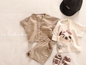 【取寄/韓国直送】26/SM ヘンリラウンドシャツ｜夏服｜ベビー服｜韓国子供服