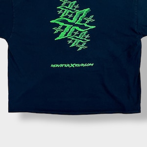 【GILDAN】3XL Monster X Tour ビッグシルエット Tシャツ バックプリント Monster Truck モンスタートラック ロゴ ゆるダボ ブラック US古着