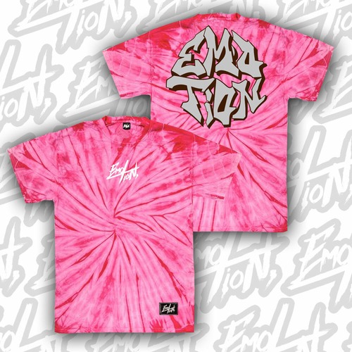 EmotioN CityGraphic Tie-dye T-shirt [PINK]