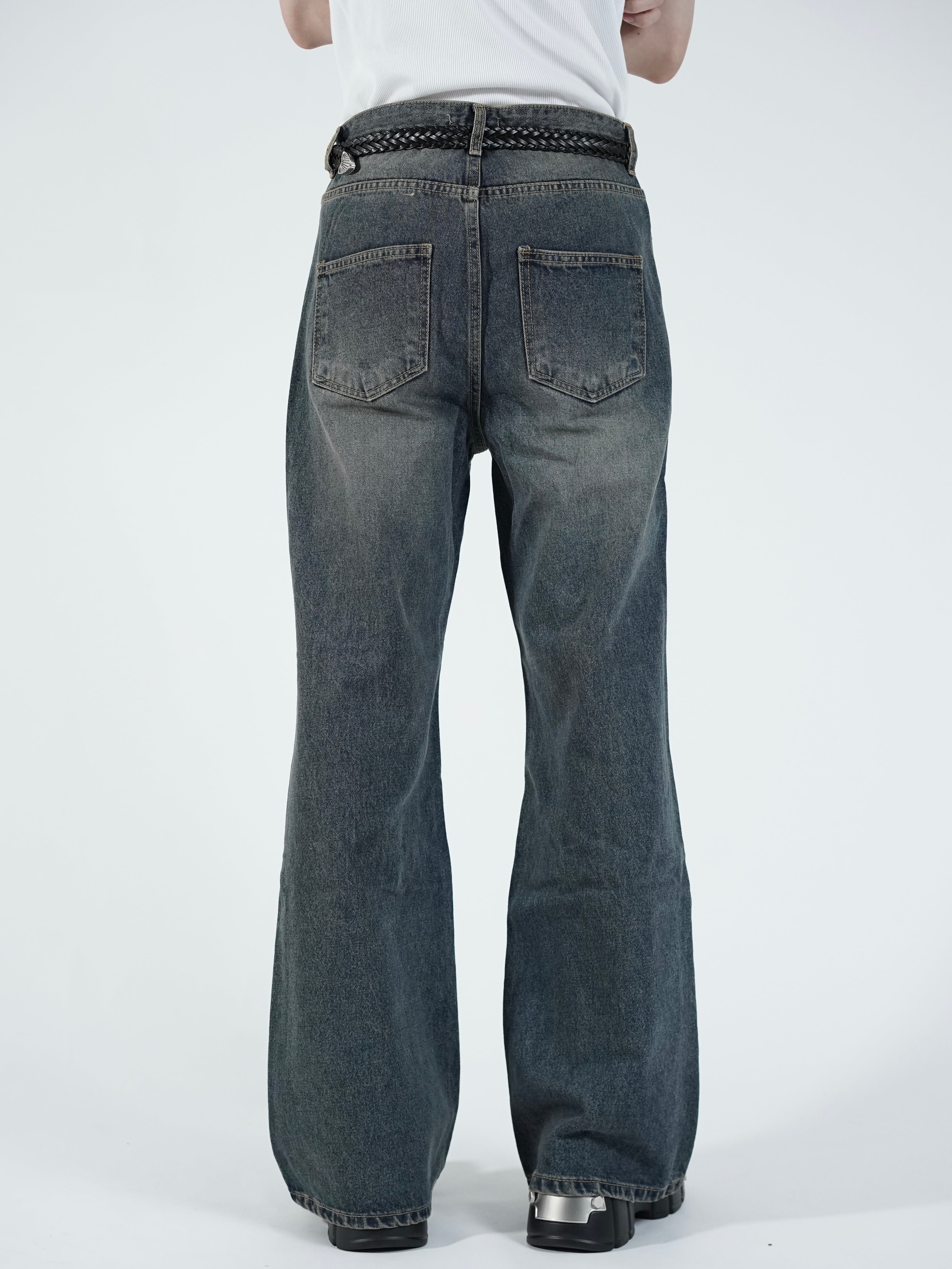 ALUDE SELECT】straight flare denim(2color) | 【ALUDE】韓国メンズ