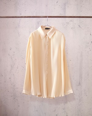 cream white pleats shirt