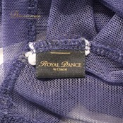 社交ダンス 衣装 Chacott ROYAL DANCE チャコットロイヤルダンス トップス ブラウス レッスンウェア ネイビー系 パープル系 紺 紫 チュール 透け感 シースルー スパンコール キラキラ 長袖 華やか かわいい おしゃれ 上品 大人っぽい ダンス 練習 レッスン