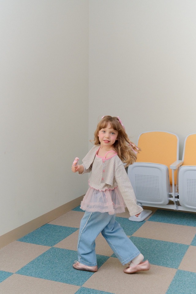 【即納】chouchoushasha/ Flower Cardigan Set SET (pink/M)