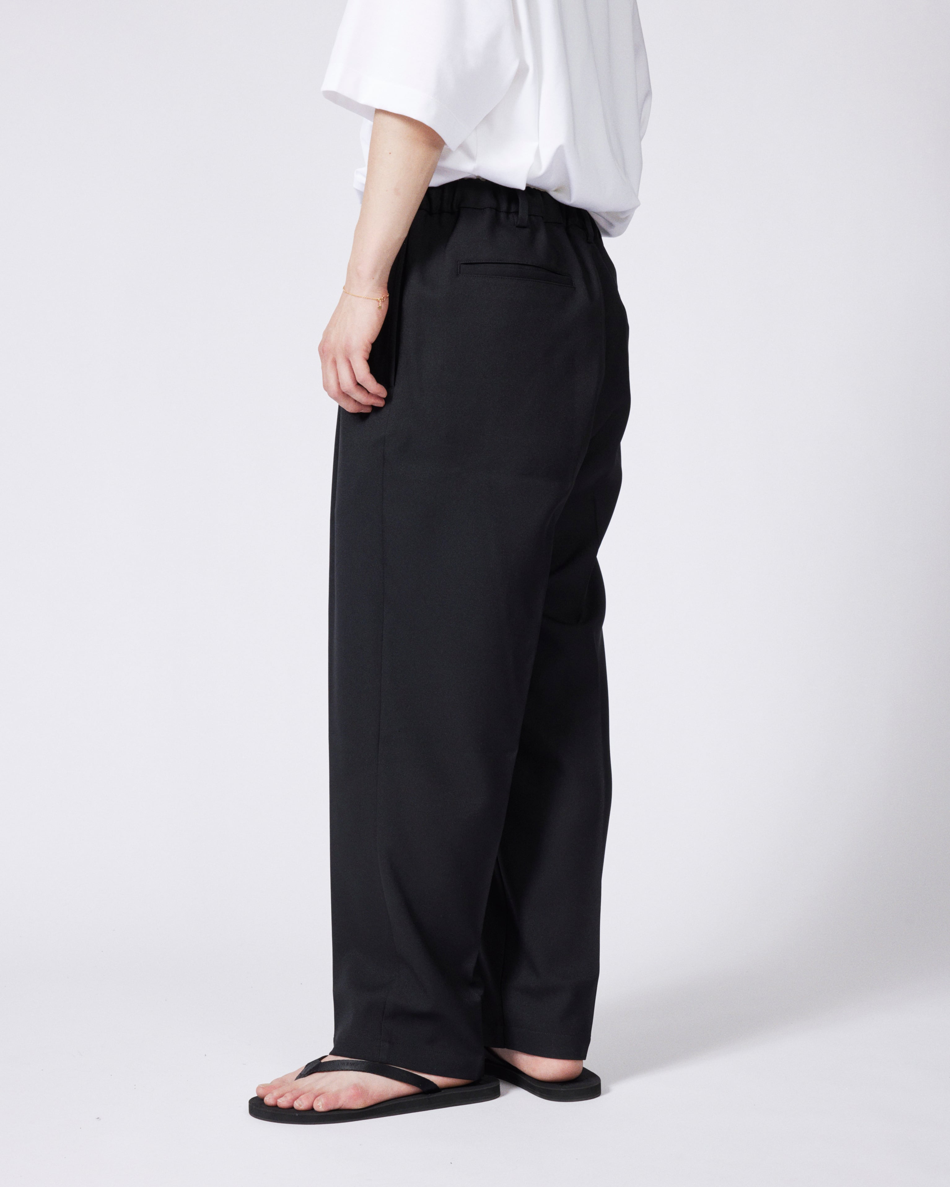 everyone polyester twill chef pants 黒 L everyone polyester twill chef pants (BLACK) | everyone