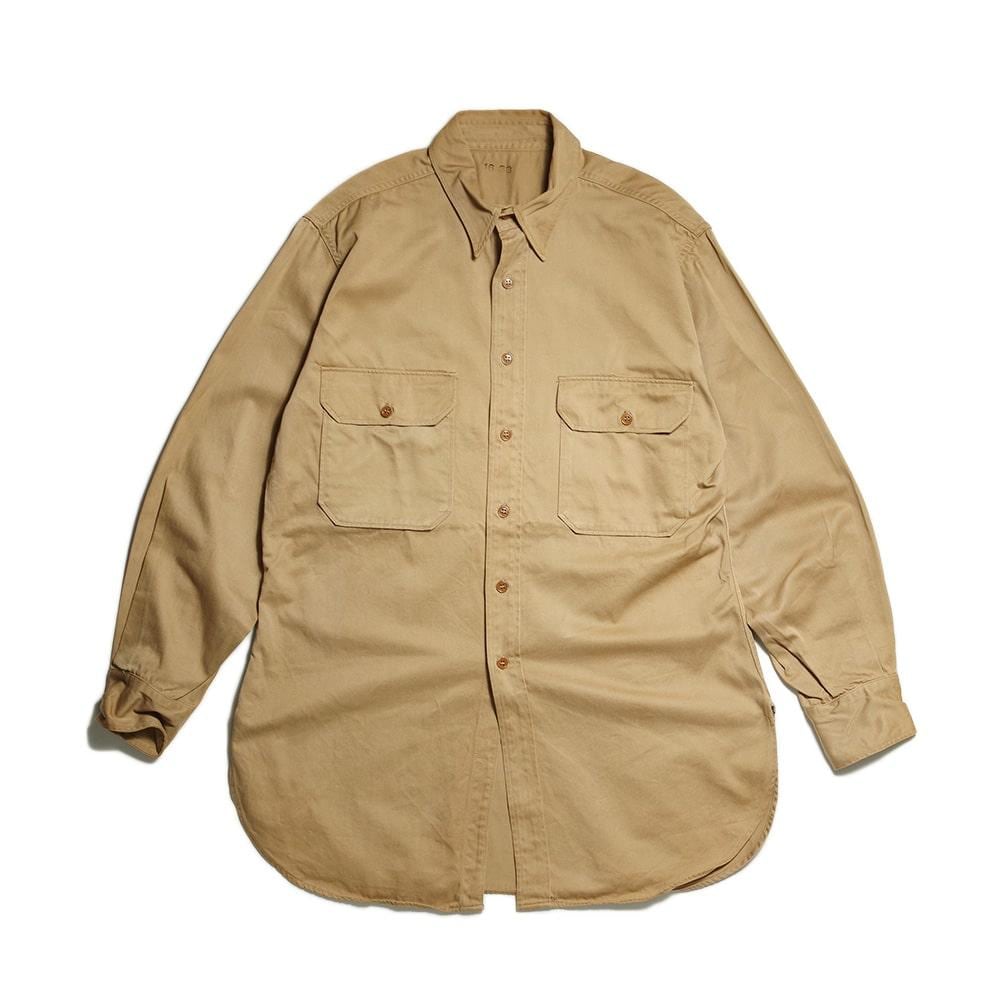 【before half century Vintages(ビフォーハーフセンチュリーヴィンテージ)】50's VINTAGE MILITARY  WORK SHIRTS 50年代ヴィンテージミリタリーワークシャツ マチ付き | USA SAY powered by BASE