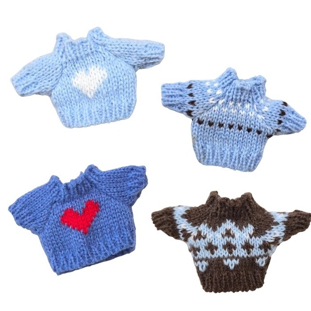 ブルー系KNIT SWEATER  (1pc)モールドールセーター