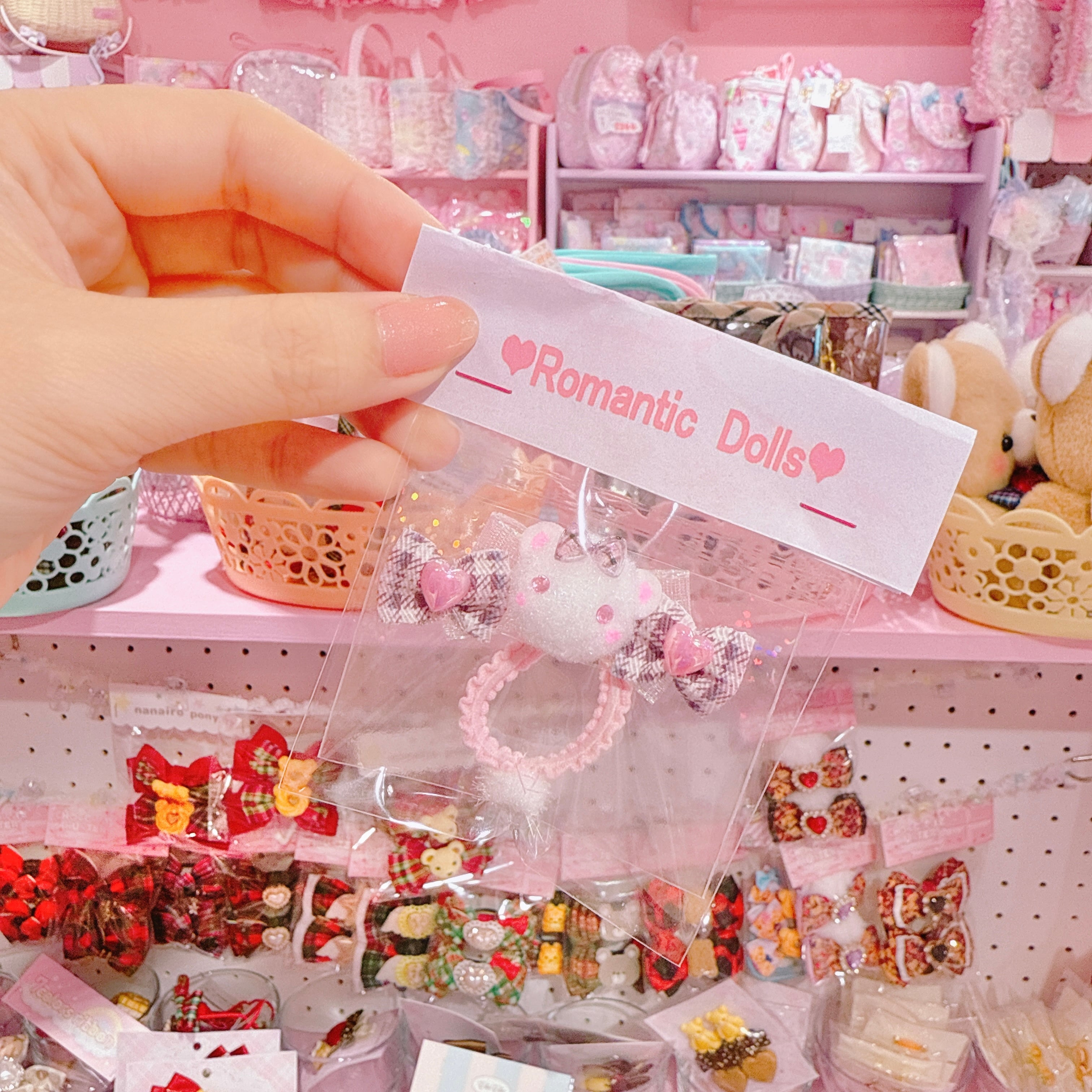 【M4】58-3くまマスコットミニヘアゴム