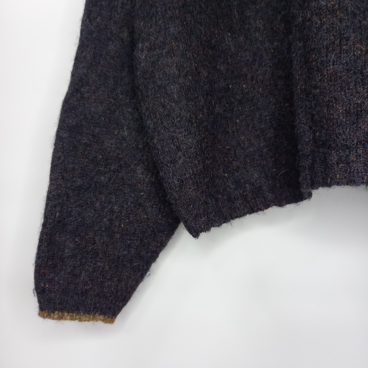 90s　アメリカ製　ウールリッチ　Vネックニット　セーター　モヘア　グレー　L