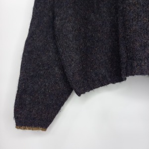 90s　アメリカ製　ウールリッチ　Vネックニット　セーター　モヘア　グレー　L