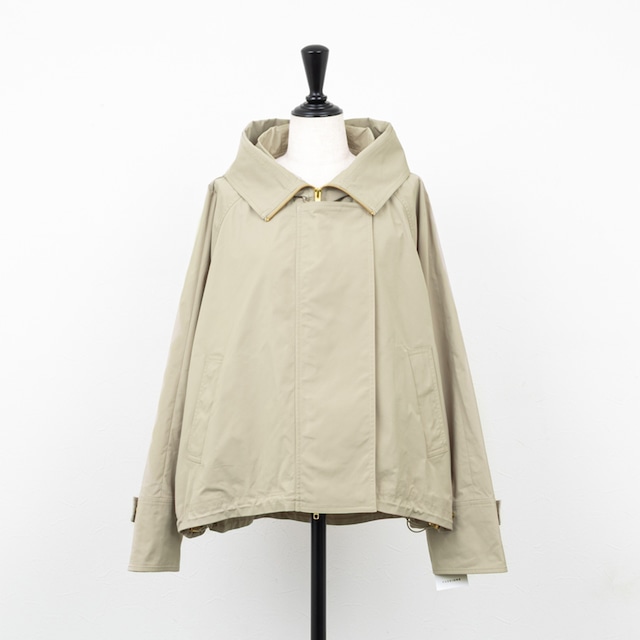 【PASSIONE／パシオーネ】ミニフードドルマンジャケット（グレージュ）