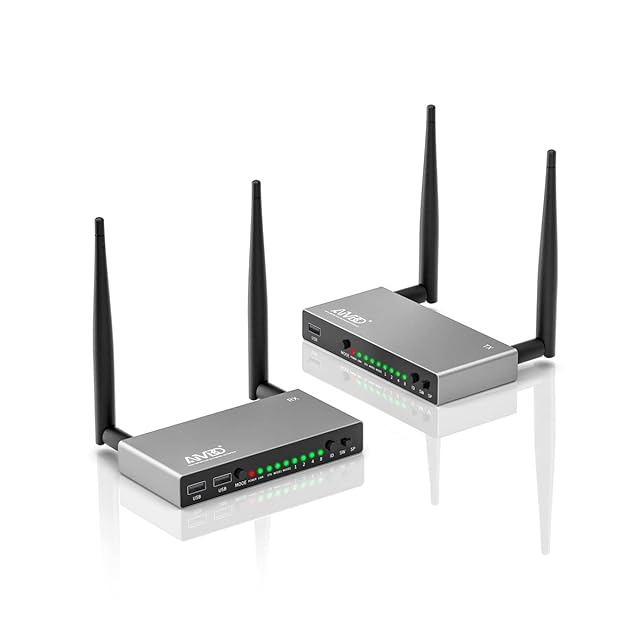 AIMIBO HDMI ワイヤレス 送受信機 hdmi 無線 HDMI+VGAポート50m安定