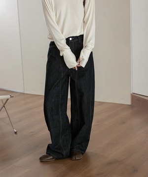 ワイドレッグ◆モッピングパンツ【p-20306】