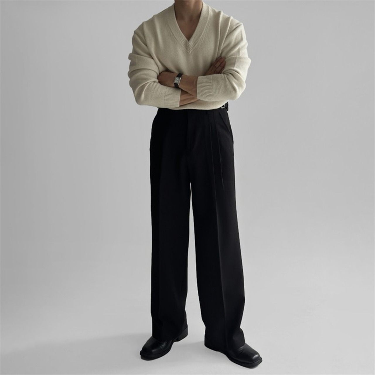 ネックシンプルベーシックカラーニット　998